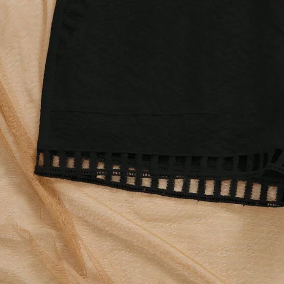 Black Casual Women's Paper Bag Waist Shorts
